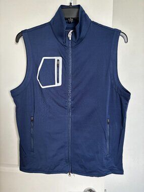 Navy Blue Full Zip Vest